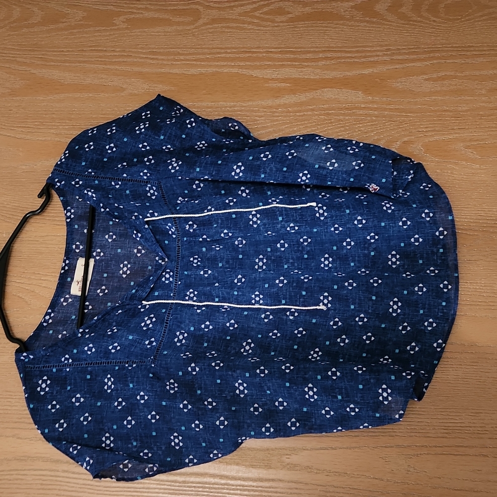 Hollister blue top Size S